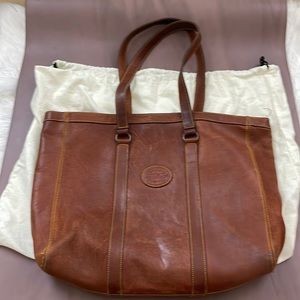 Eddie Bauer leather tote vintage purse